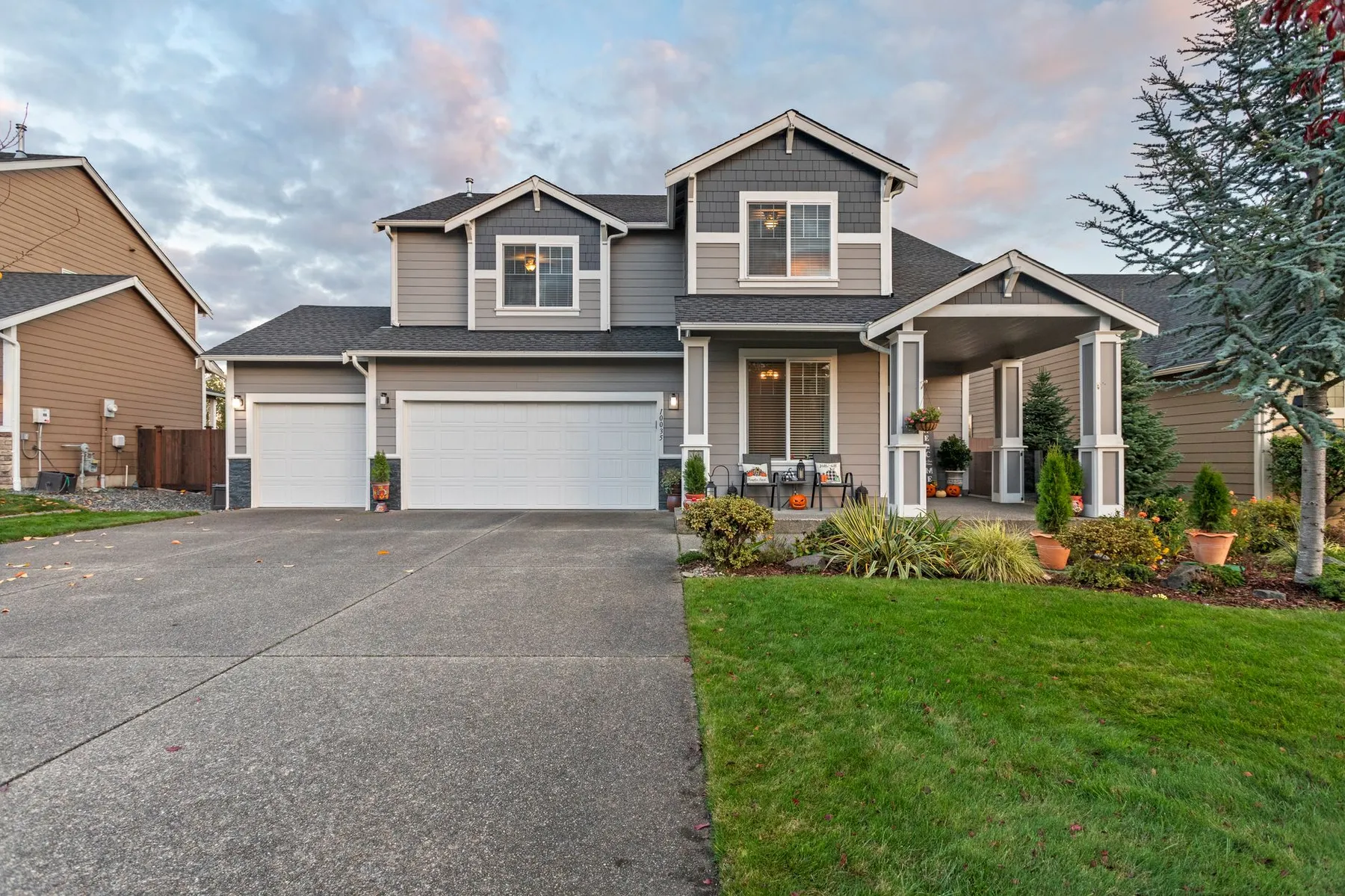 Craftsman house on a quiet street