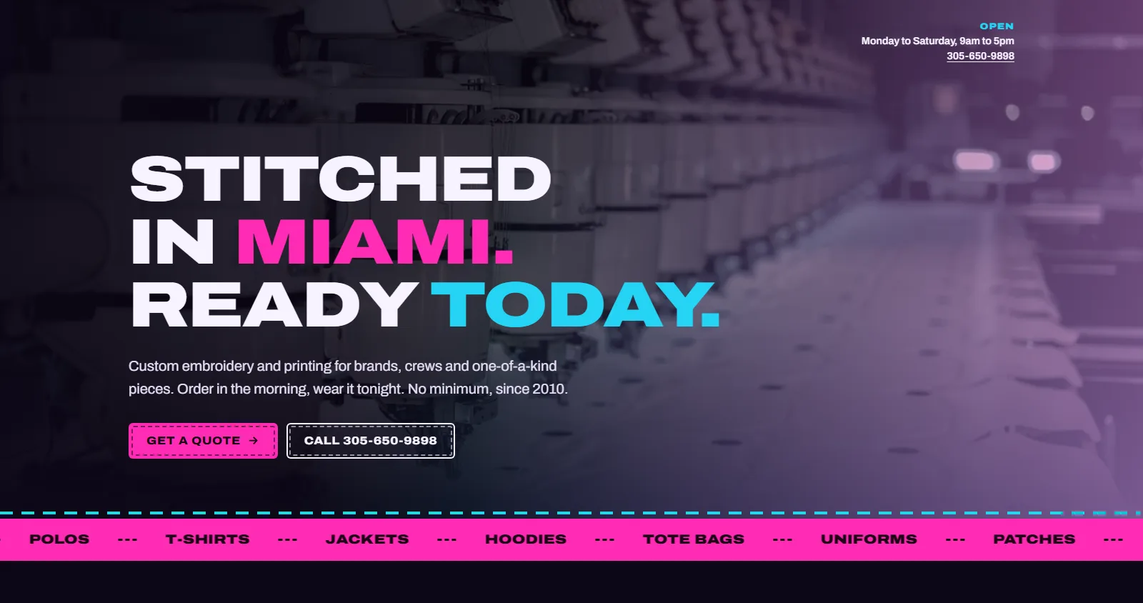 A print shop website we built