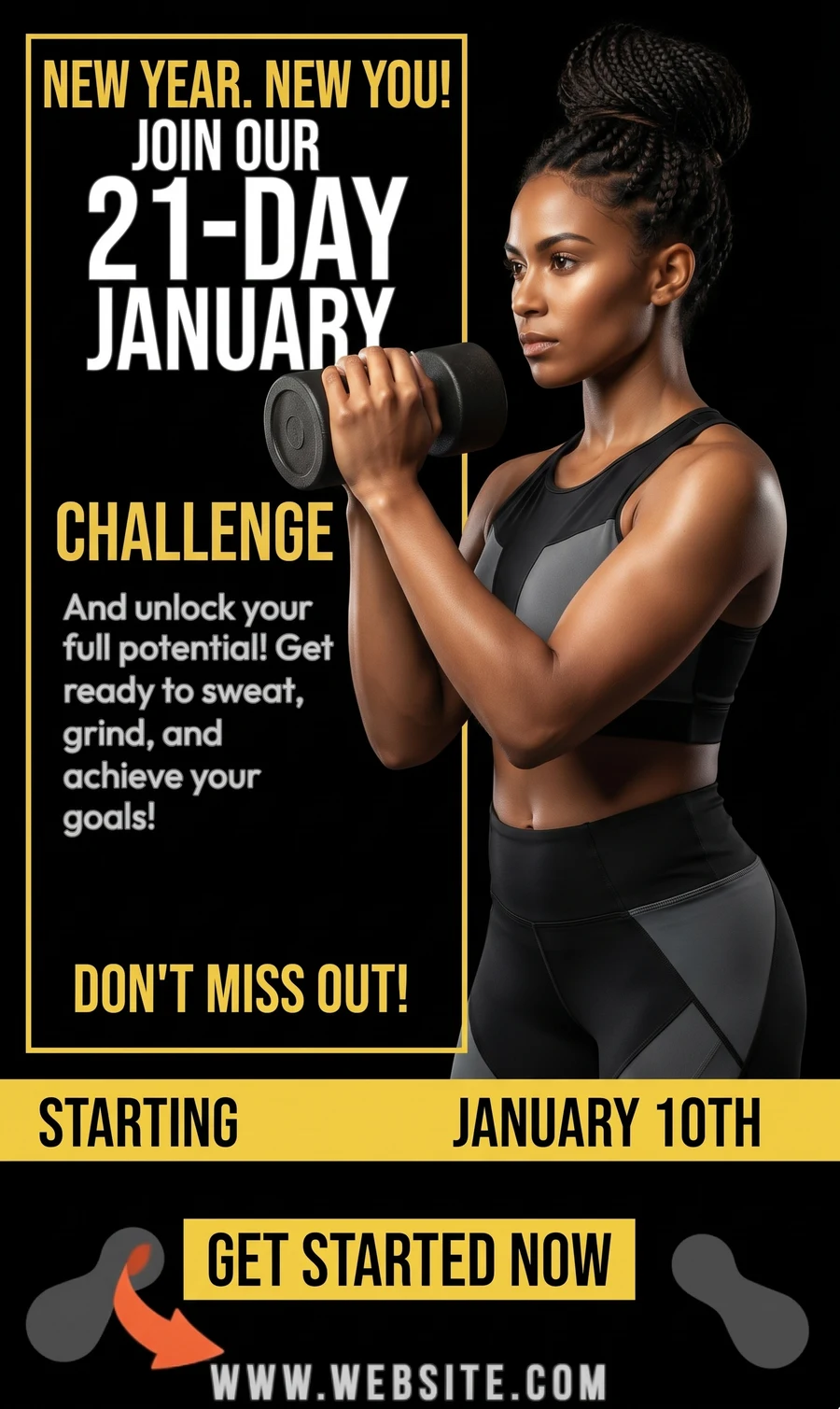 Retargeting ad: New year, new you. Join our 21-day January challenge